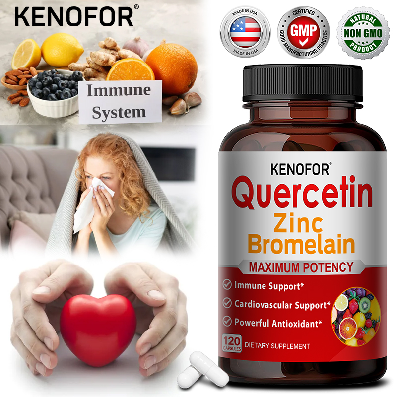 Wellness Quercetin - Капсулы с цинком, кверцетином и бромелайном,