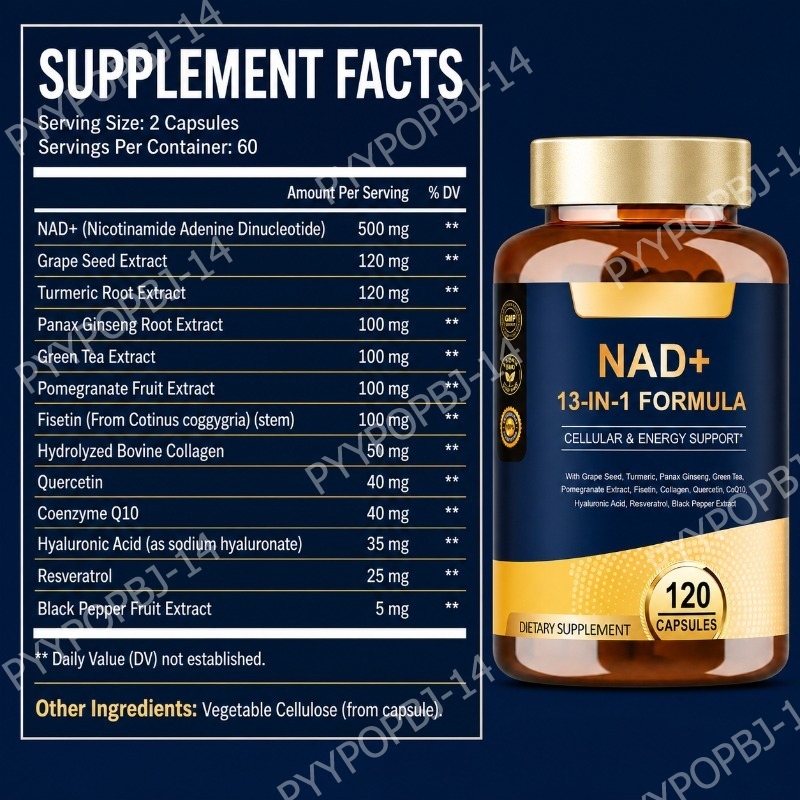 Капсулы NAD+ 500 мг 13-в-1 с C – обзор и цена Wellness Quercetin